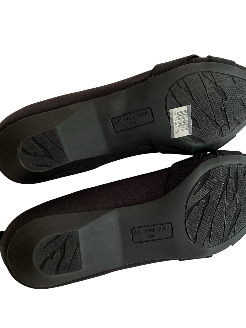 Anne Klein IFLEX Black Fabric Pointed Toe Flats Criss Cross Stretch Womens 7.5M - Picture 6 of 8